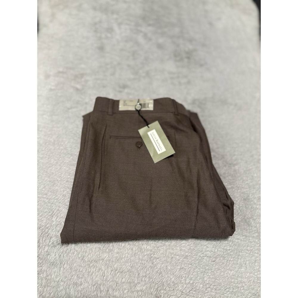 New Louis Raphael Men's Worsted Wool Tan Dress Pants Size 38‎ Unhemmed